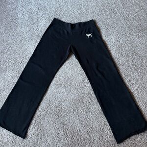 PINK Victoria's Secret Black Pants with Logo